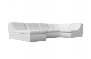 П-образный модульный диван Холидей Экокожа Белый