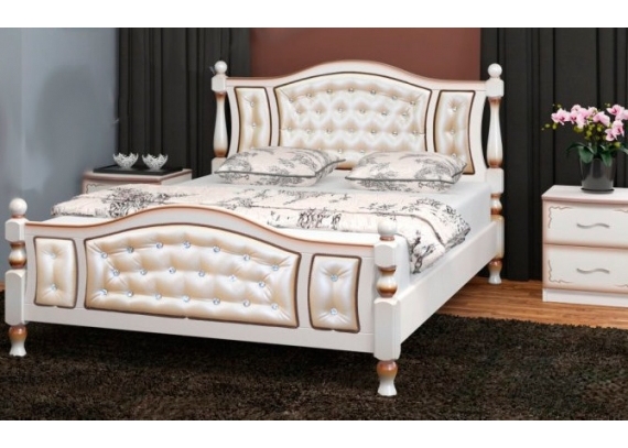 Кровать Жасмин 1400 дуб молочный светлая