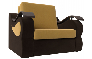 Кресло-кровать Меркурий 80 Микровельвет Желтый\коричневый