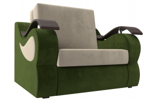 Кресло-кровать Меркурий 60 Микровельвет Бежевый\Зеленый