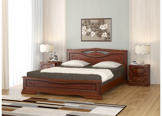 Кровать Елена-3 орех 1600