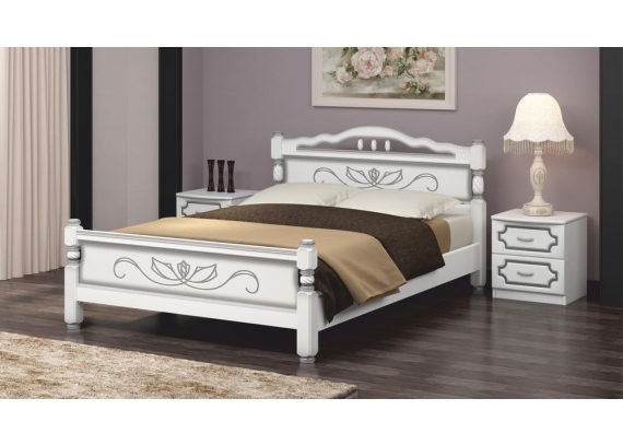 Кровать Карина-5 1600 белый жемчуг