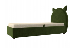 Детская кровать Бриони Микровельвет Зеленый