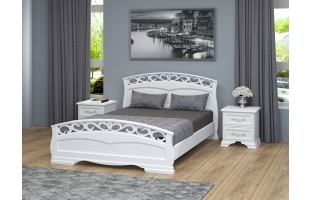 Кровать Грация-1 1,4м белый античный
