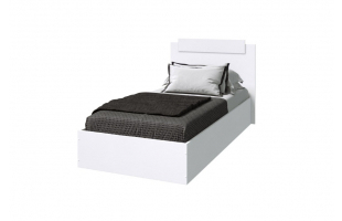 Кровать Эко 0,9м белый гладкий
