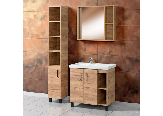 Набор мебели для ванной «Акваль Лофт», 80 см. В2.2.03.3.0.1