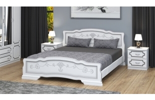 Кровать Карина-6 белый жемчуг 900