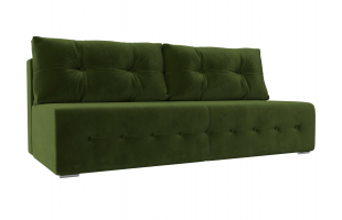 Прямой диван Лондон Микровельвет Зеленый