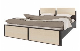 Кровать Элиза 1,6м венге/дуб молочный СТЛ.138.13 без спального осн.