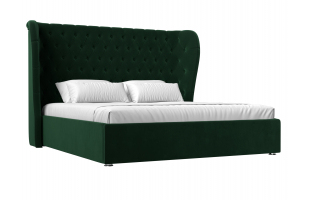 Интерьерная кровать Далия 160 Велюр Зеленый