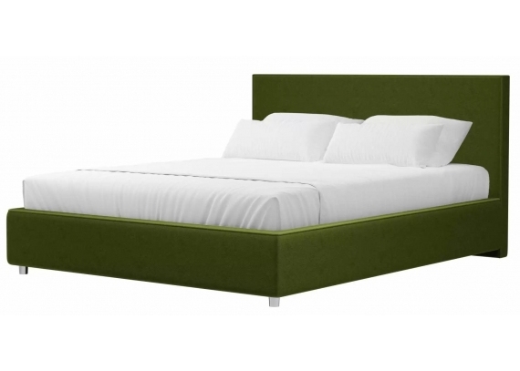 Интерьерная кровать Кариба 160 Микровельвет Зеленый