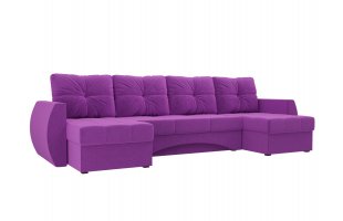 П-образный диван Сатурн Микровельвет Фиолетовый