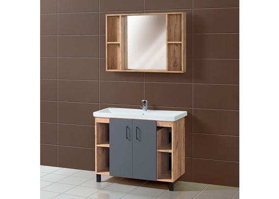 Набор мебели для ванной «Акваль Лофт», 100 см. В2.4.01.1.0.0