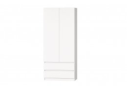 Шкаф 2-створчатый Хилтон №3 белый текстурный