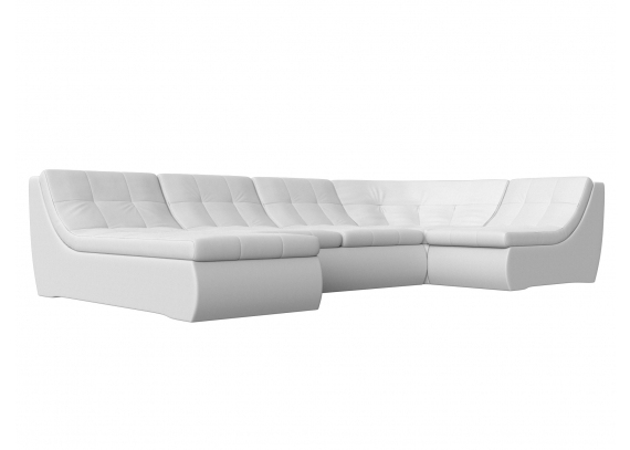 П-образный модульный диван Холидей Экокожа Белый
